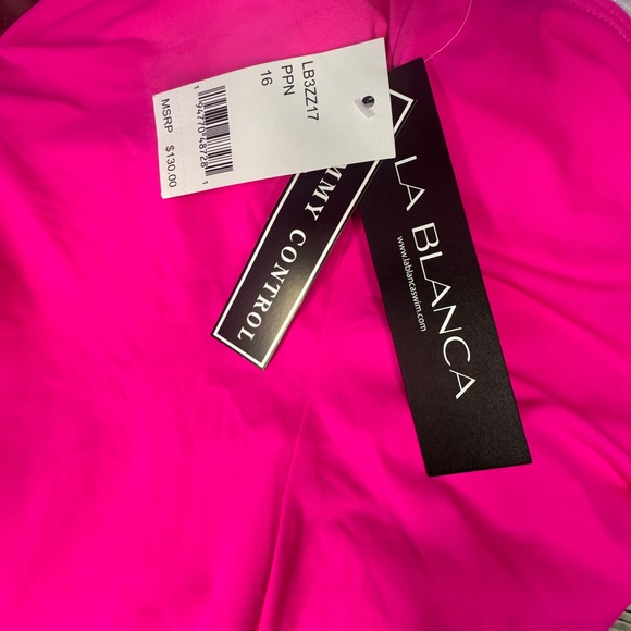 NWT La Blanca Tummy Control Swimsuit Size 16 - Picture 3 of 4